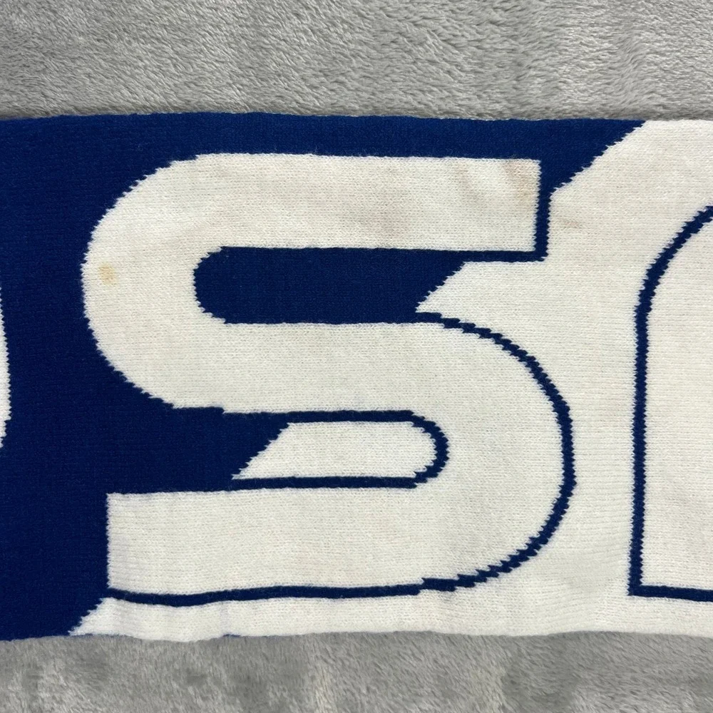 FIFA Scarf USA World Cup 2023 OS Red White Blue Knit Fringe Logo